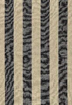 Schumacher Fabric AUGUSTIN LINEN STRIPE EBONY / LINEN