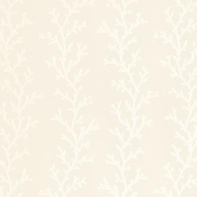 Schumacher Fabric CORAL MADRAS POLAR WHITE / ECRU