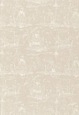 Schumacher Fabric BASSANO EMBROIDERED TOILE LINEN