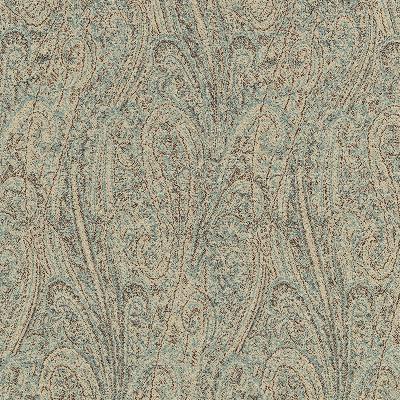 Schumacher Fabric CAMERON WOOL PAISLEY BLUESTONE
