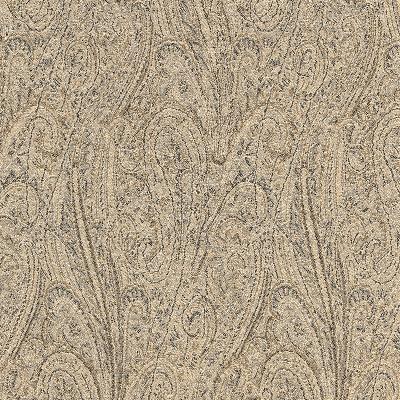 Schumacher Fabric CAMERON WOOL PAISLEY BUCKSKIN