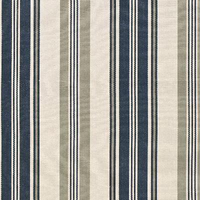Schumacher Fabric FJORD STRIPE INDIGO