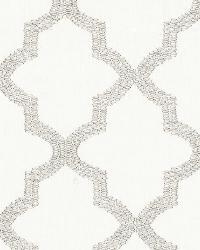 Schumacher Fabric Tangier Embroidery Silver Fabric
