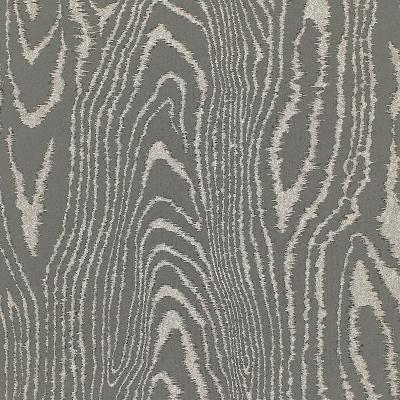 Schumacher Fabric FAUX BOIS WEAVE CHARCOAL