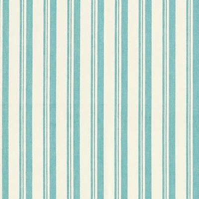 Schumacher Fabric CAPRI AQUA/WHITE