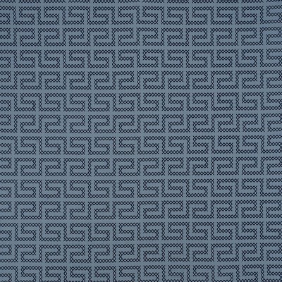 Schumacher Fabric A MAZE EMBROIDERY CADET