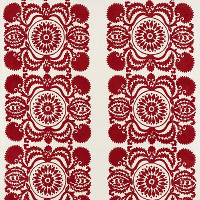 Schumacher Fabric CASTANET EMBROIDERY RED