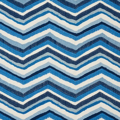 Schumacher Fabric SHASTA EMBROIDERY BLUE