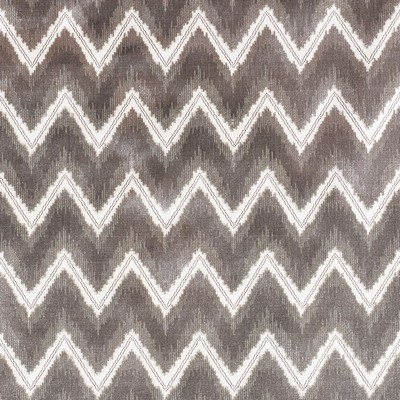 Schumacher Fabric CHEVRON VELVET GREY
