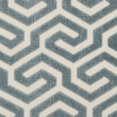 Schumacher Fabric MING FRET VELVET MINERAL
