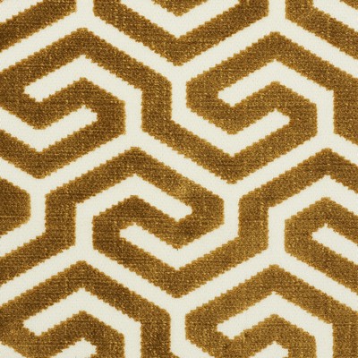 Schumacher Fabric MING FRET VELVET BRONZE
