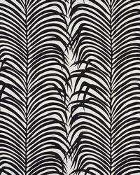 Schumacher Fabric Zebra Palm Indoor/outdoor Black Fabric