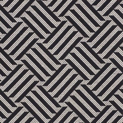 Schumacher Fabric CROSS HATCH BLACK