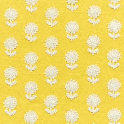 Schumacher Fabric PALEY EMBROIDERY YELLOW