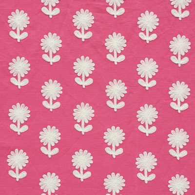 Schumacher Fabric PALEY EMBROIDERY PINK