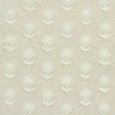 Schumacher Fabric PALEY EMBROIDERY NATURAL