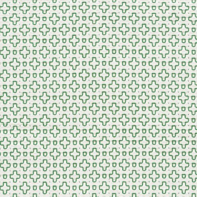 Schumacher Fabric SCOUT EMBROIDERY GREEN