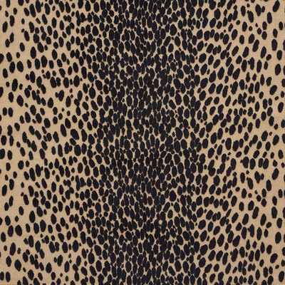 Schumacher Fabric CHEETAH VELVET EBONY