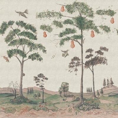 Kravet Wallcovering MYTHICAL LAND LINEN FLAX