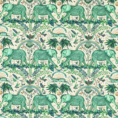 Clarke and Clarke ZAMBEZI LINEN GREEN