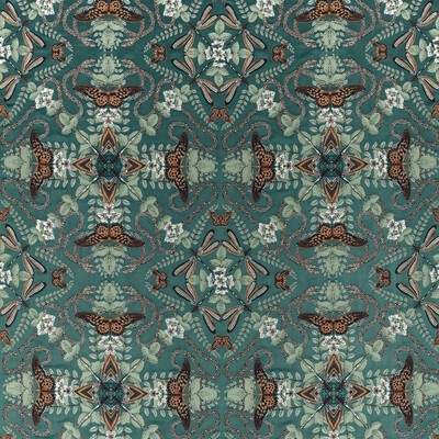 Clarke and Clarke EMERALD FOREST TEAL JACQUARD