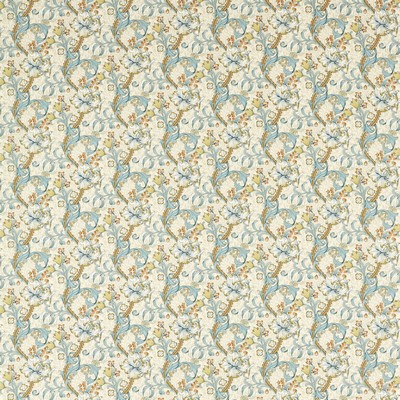 Clarke and Clarke GOLDEN LILY LINEN/TEAL