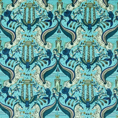 Clarke and Clarke ODYSSEY MYTHOS VELVET PEACOCK