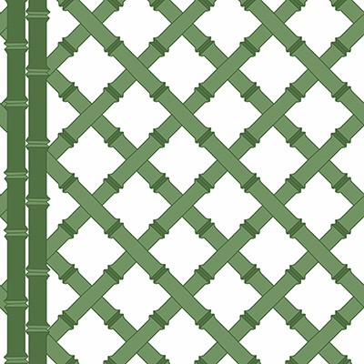Kravet Wallcovering TRELLIS BLANCO/VERDE