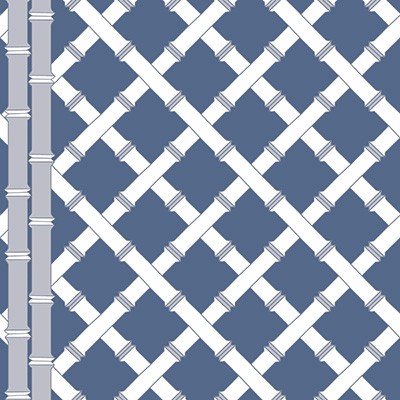 Kravet Wallcovering TRELLIS AZUL/BLANCO