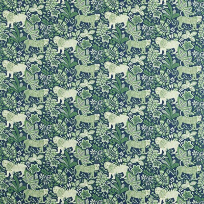 Kravet RUMBLE IN THE JUNGLE MIDNIGHT/MINT