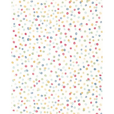 Kravet Wallcovering LOTS OF DOTS PISTACHIO/PIMENTO/DENIM