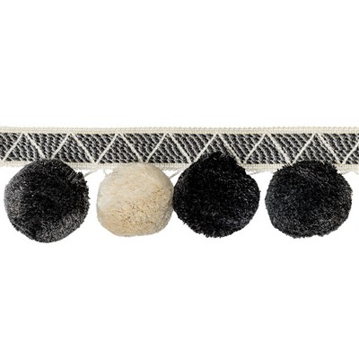Kravet Trim PHUKET POMS IVORY/NOIR