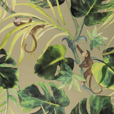 Clarke and Clarke Wallpaper MONKEY BUSINESS GILVER