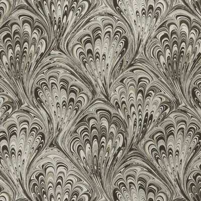 Clarke and Clarke Wallpaper PAVONE CHARCOAL/GOLD