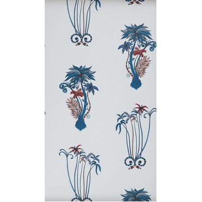 Clarke and Clarke Wallpaper JUNGLE PALMS BLUE