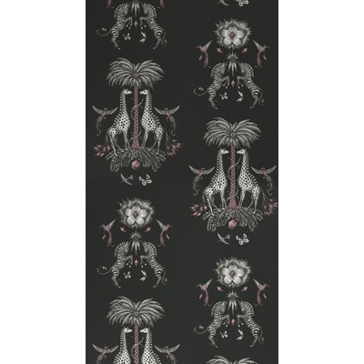 Clarke and Clarke Wallpaper CREATURA CHARCOAL 