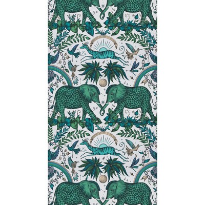 Clarke and Clarke Wallpaper ZAMBEZI GREEN