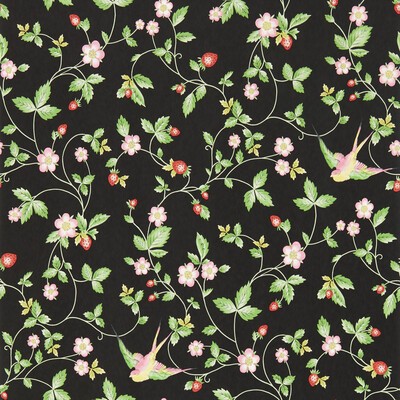 Clarke and Clarke Wallpaper WILD STRAWBERRY WP NOIR