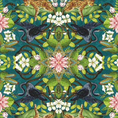 Clarke and Clarke Wallpaper WONDERLUST WP TEAL