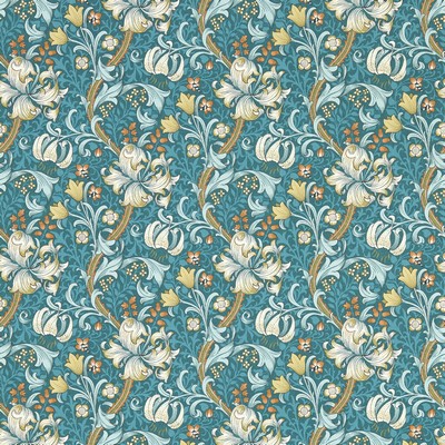 Clarke and Clarke Wallpaper GOLDEN LILY TEAL WP