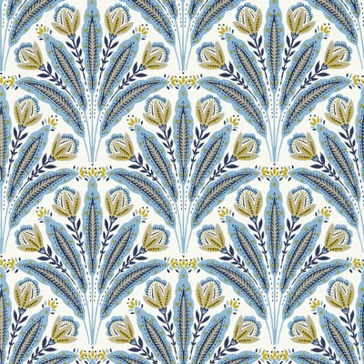 Clarke and Clarke Wallpaper ATTINGHAM DENIM WP