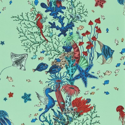 Clarke and Clarke Wallpaper SEAFOREST AQUA WP