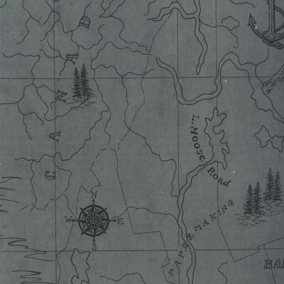 Ralph Lauren Wallpaper SEARSPORT MAP        ROYAL               