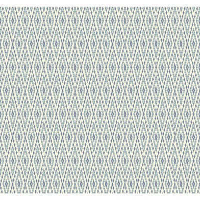 Carey Lind Carey Lind Vibe Aztec Wallpaper white, aqua, medium denim blue
