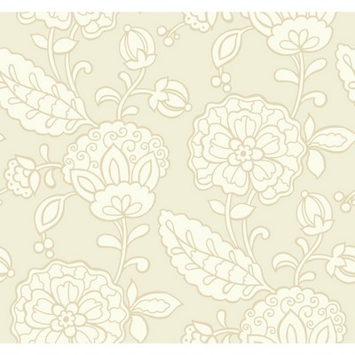 Carey Lind Carey Lind Vibe Chunky Floral Wallpaper pearlescent cream, white, sandy beige