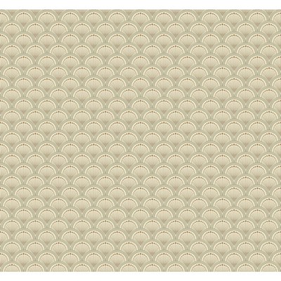 Carey Lind Carey Lind Vibe Scallop Wallpaper cream, silver grey, taupe, gold