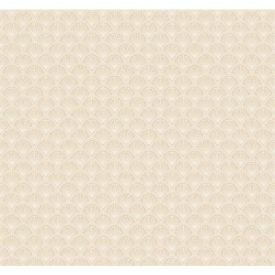 Carey Lind Carey Lind Vibe Scallop Wallpaper pearlescent beige, snow white