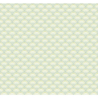 Carey Lind Carey Lind Vibe Scallop Wallpaper white, sea foam green, pale aqua, lime green