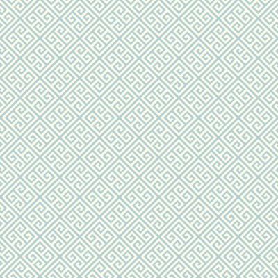Carey Lind Carey Lind Vibe Greek Key Wallpaper Wedgwood blue, snow white