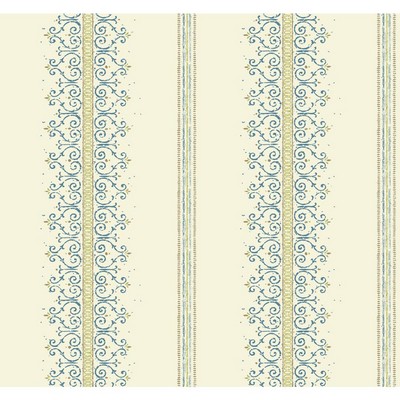 Carey Lind Modern Shapes Radiant Filigree Wallpaper white, dark blue, yellow/green, taupe